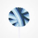 Hair Tie Lollipop Blue Pk24